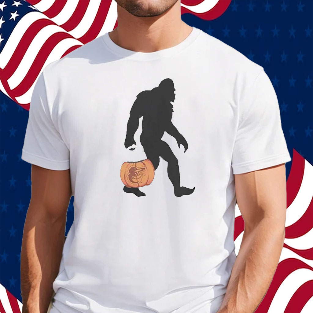 Baltimore Orioles Bigfoot Halloween T-Shirt