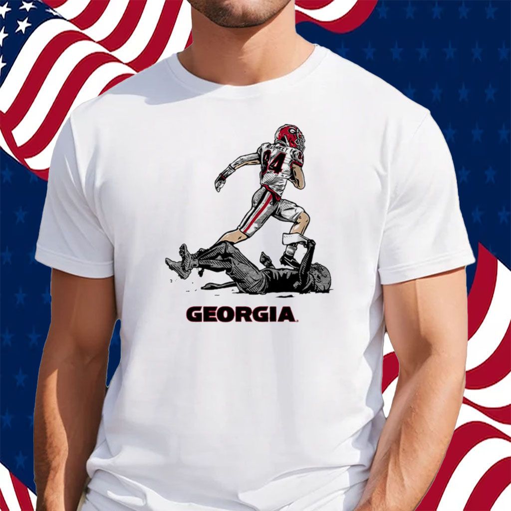 Georgia Football Ladd Mcconkey Superstar Pose T-Shirt - ShirtsOwl