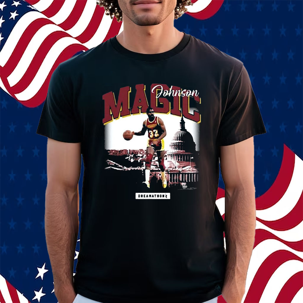 Dreamathon Merch Jahan Dotson Magic Johnson Washington Dreams T-Shirt Washington  Commanders - Teebreat