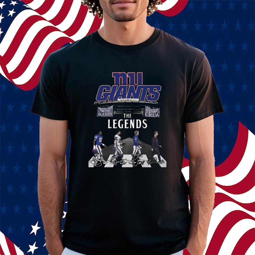 New York Gians The Legends Big Blue Wrecking Thank You For The Memories  Shirt - ShirtsOwl Office