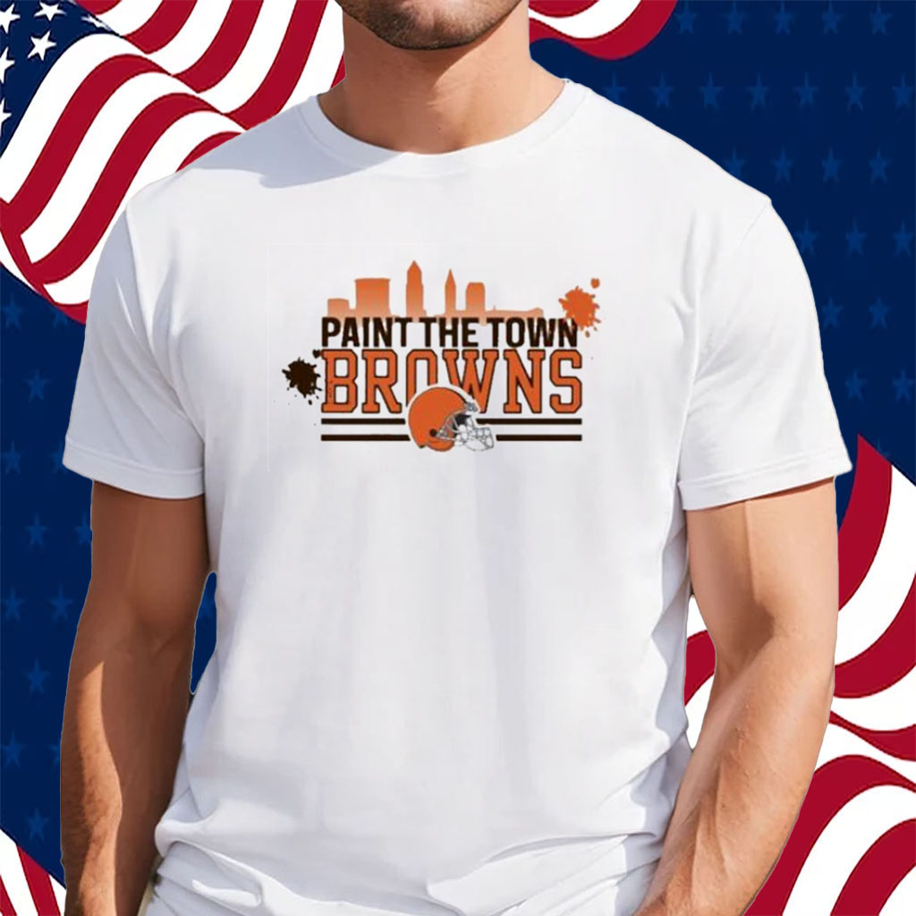 Paint The Town Browns Football Helmet City shirt - ShirtsOwl Office
