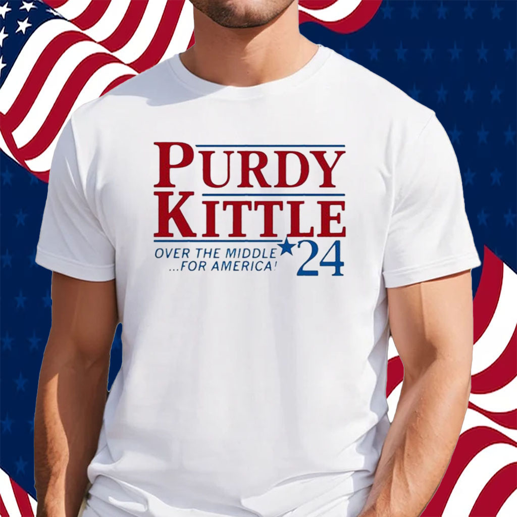 Raygun Purdy Kittle Over The Middle 24 For America T-Shirt - ShirtsOwl  Office
