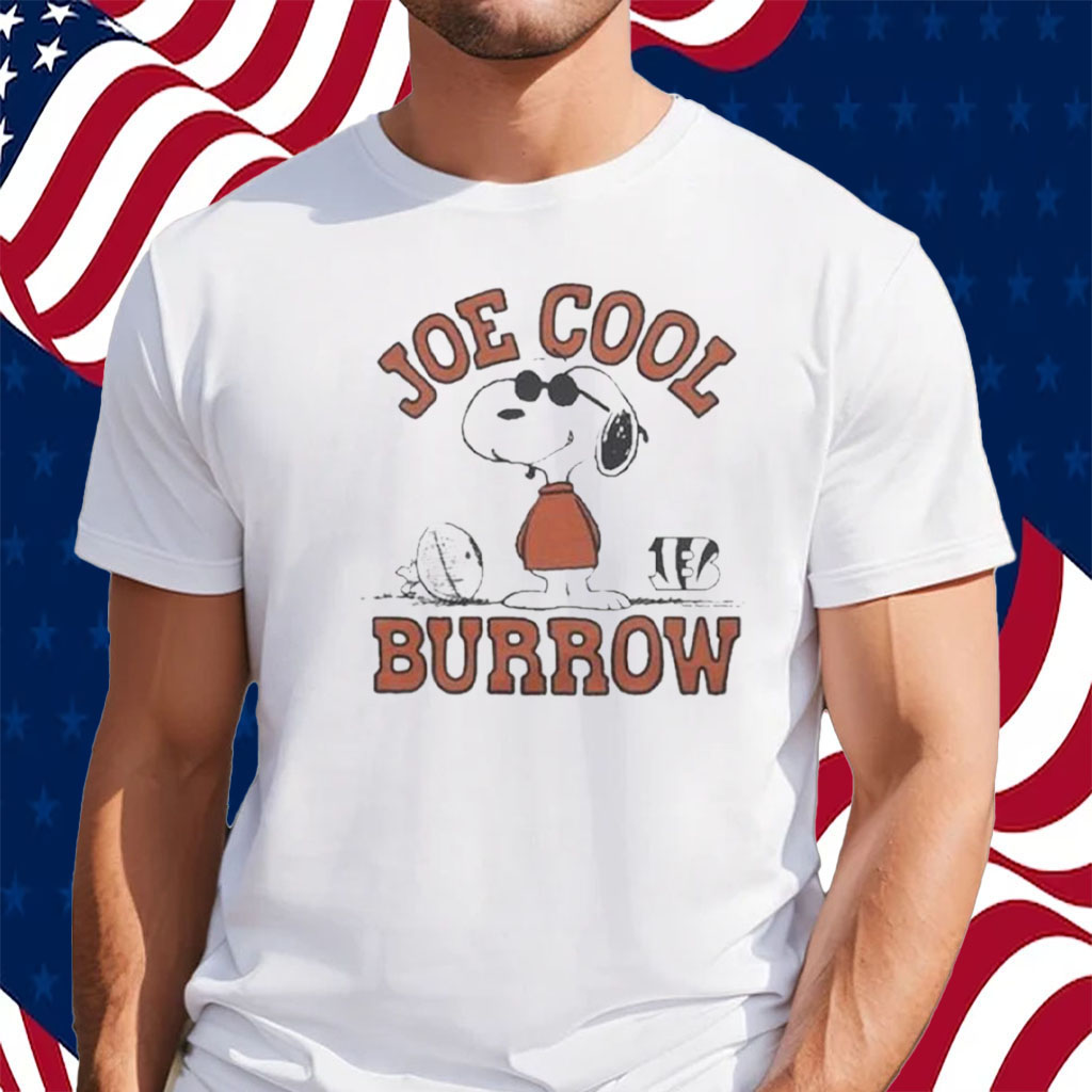 Snoopy Peanuts X Bengals Joe Cool Burrow T-Shirt - ShirtsOwl Office