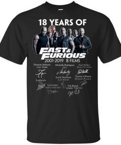 18 years of Fast and Furious shirt