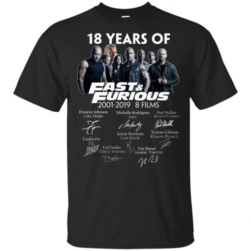 18 years of Fast and Furious shirt