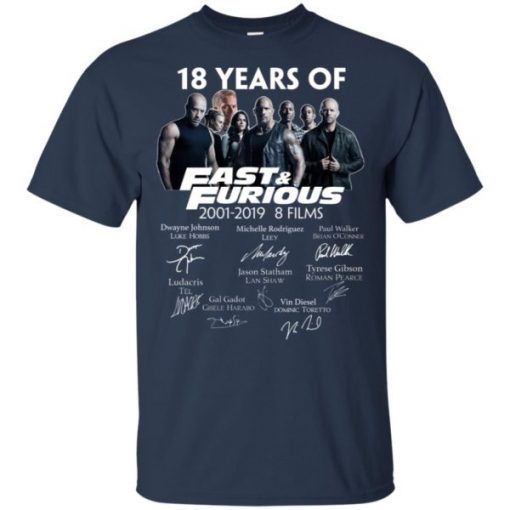 18 years of Fast and Furious shirts