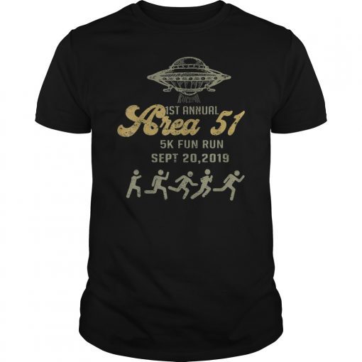1ST Annual Area 51 5k Fun Run SEPT. 20, 2019 Tee shirt