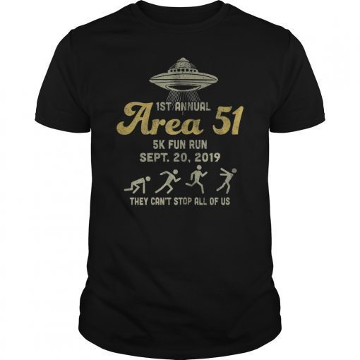 1ST Annual Area 51 5k Fun Run SEPT. 20, 2019 Tshirt