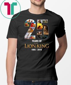 25 years of the lion king 1994-2019 shirt