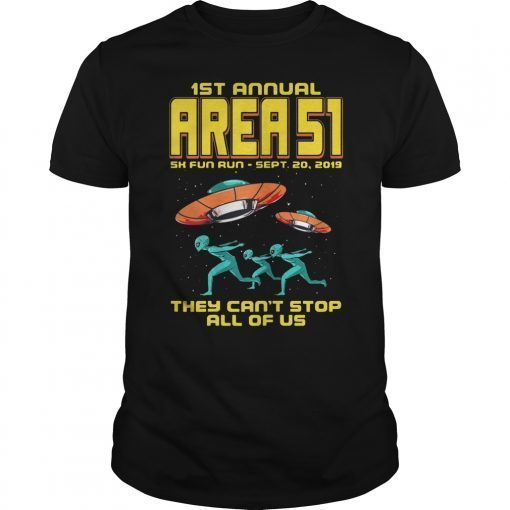 Annual Area 51 5K Fun Run Alien Raid Gift T-Shirt