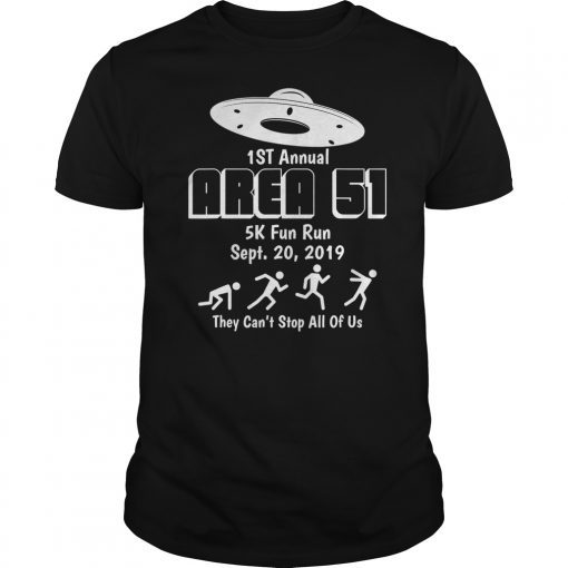 Area 51 5K Fun Run Tee Shirts