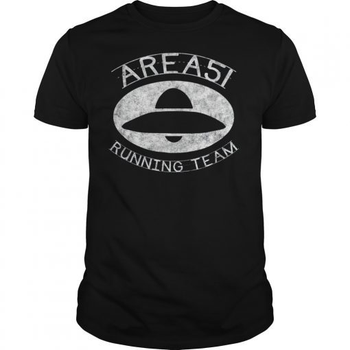 Area 51 Running Team Storm Area 51 Runner Flying Saucer shirt