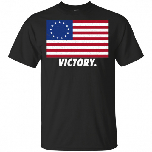 Betsy Ross Flag Victory Nine Line T-Shirt