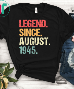 Born In AUGUST 1945 74th Birthday Gift 74 Years Old T Shirts