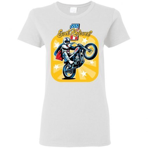 Evel Knievel Motorcycles Ladies Women T-Shirt