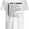 Fast and Furious I live my life a quarter mile at a time shirt