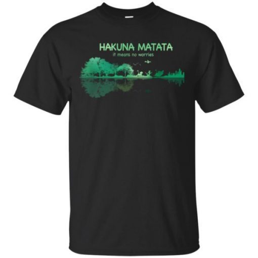 Guitar Lake Shadow Hakuna Matata It Means No Worries shirt