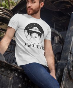 I Believe Aliens Unisex T-Shirt Up to 5XL Dark on Light Version