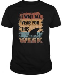 I wait all year for this Week vintage Shark Fan T-Shirt