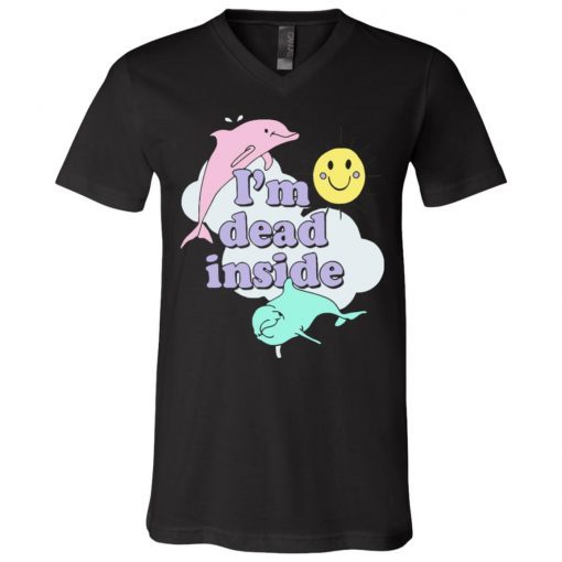 I’m Dead Inside Dolphins V-Neck T-Shirt