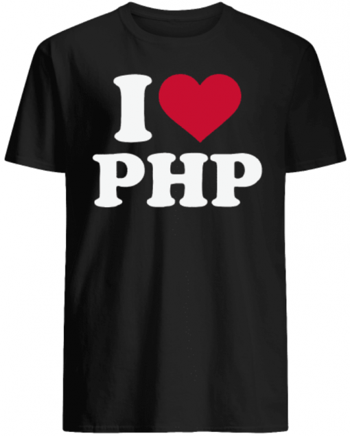 Justin Jackson I Love PHP shirt
