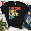 Kids Born In AUGUST 2014 5th Birthday Gift T Shirt 5 Yrs Old