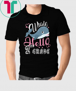 Kids Whale Hello 2nd Grade Cute First Day of School Novelty Shirt