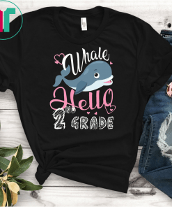 Kids Whale Hello 2nd Grade Cute First Day of School Novelty Shirt