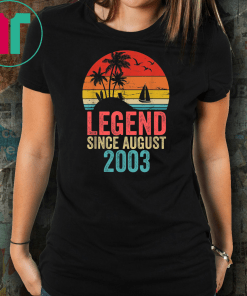 Legend Since August 2003 Vintage T shirt 16th Birthday Gift T-Shirt