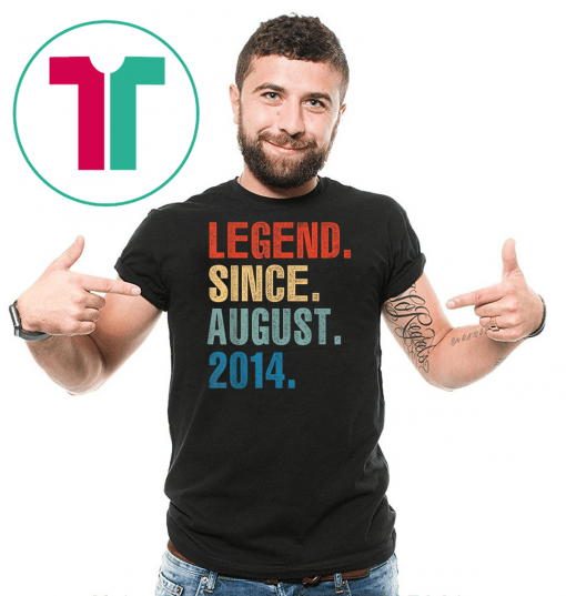 Legend Since August 2014 5th Birthday 5 Years Old Shirt Gift