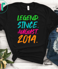 Legend Since August 2014 Boys Girls Bday Gifts 5th Birthday T-Shirt