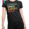 Legend Since August 2014 T-Shirt- 5 Years Old Shirt Gift