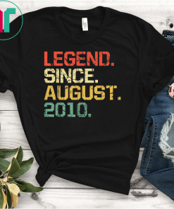 Legend Since August T-Shirt- 9 years old Gifts Shirts