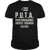 PUTA Puertorriquenos Unidos Ricky Renuncia Bandera Negra T-Shirt