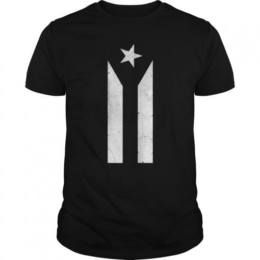 Puerto Rico Black Flag Shirt Resiste Boricua T-Shirt