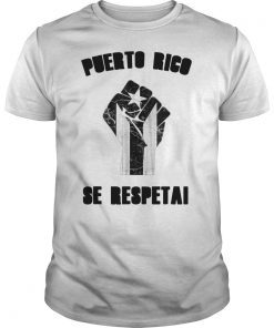 Puerto Rico Se Respeta Resiste Black Protest Flag Fist T-Shirt