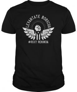 Ricky Renuncia Bandera Negra Puerto Rico levantate t-shirt