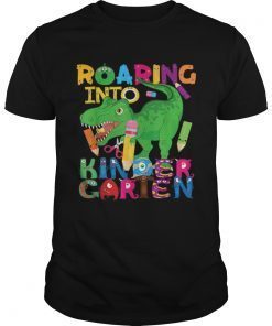 Roaring into Kindergarten Dinosaur T Rex for Boys shirt