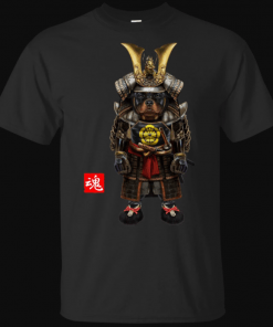 Rottweiler Dog in Full Japanese Samurai Armor Premium T-Shirt