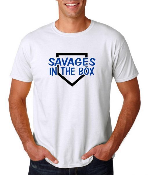 Savages in the Box T Shirt baseball short sleeve Tee shirt