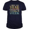 Shark T-Shirt I Wait All Year For This WeekFunny Gift T-Shirts