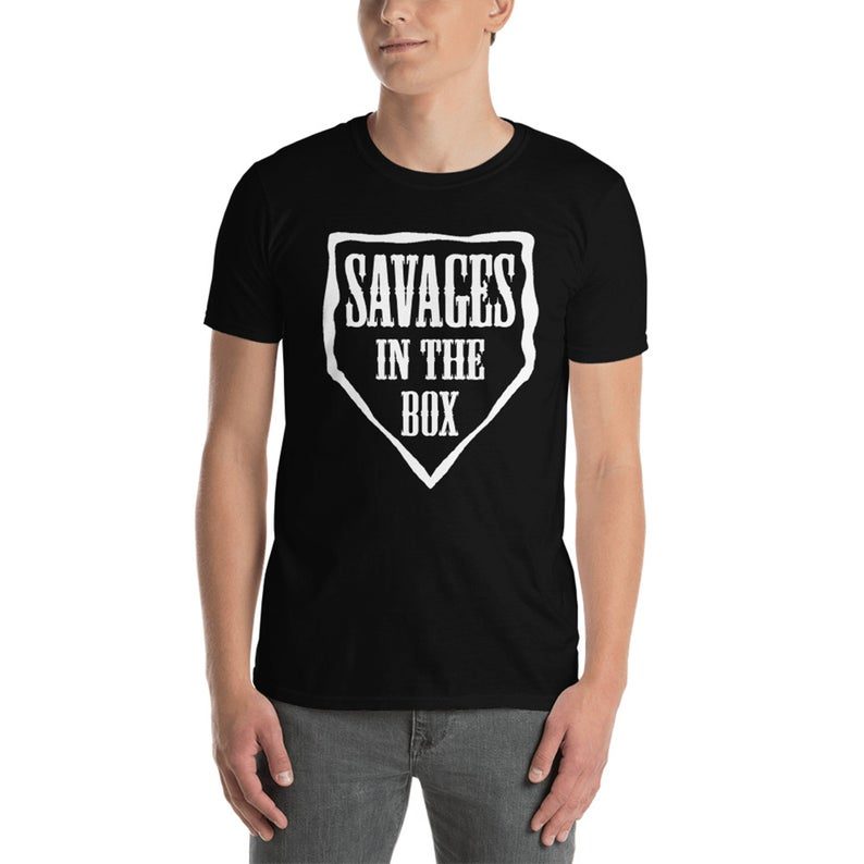 Short Sleeve Unisex T-Shirt savages in the box Yankees savages shirts -  ShirtsOwl Office