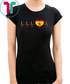 Spanish Heartbeat I Love Spain Flag Heart Pulse Country Shirt