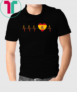 Spanish Heartbeat I Love Spain Flag Heart Pulse Country Shirt
