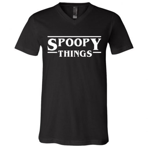 Spoopy Things Stranger V-Neck T-Shirt