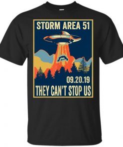 Storm Area 51 Shirt Alien UFO They Can’t Stop Us