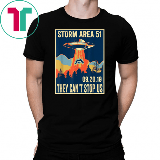 Storm Area 51 Unisex T-Shirt Alien UFO They Can't Stop Us