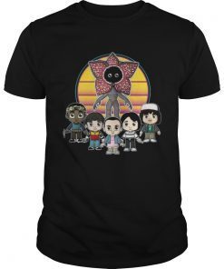 Stranger Things Demogorgon and characters chibi shirt