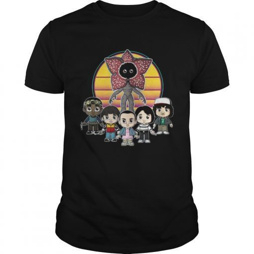 Stranger Things Demogorgon and characters chibi shirt