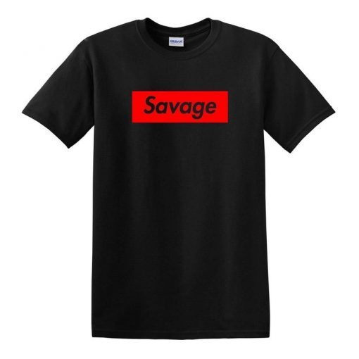 Supreme Savage Box Logo T Shirt 21 Savage men t shirt, Supreme Box Savage shirt